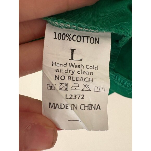 Women’s Emerald Green Evil Eye Puff Sleeve Tee, Everlynn Apparel, Large - Picture 6 of 8